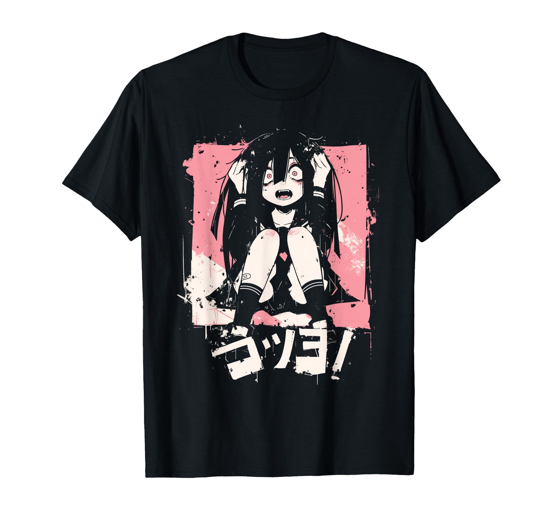 Goth Grunge Demon Anime Waifu Horror T-Shirt - Custom Art Print Men Women - T-Shirt, Sweatshirt, Hoodie