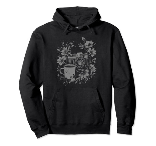 Photographer Coffee Camera Flowers Hoodie - Streetwear Style Men Women - T-Shirt, Sweatshirt, Hoodie