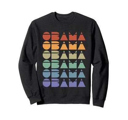 Obama Rainbow Sweatshirt - Minimalist Print for Adults - T-Shirt, Sweatshirt, Hoodie