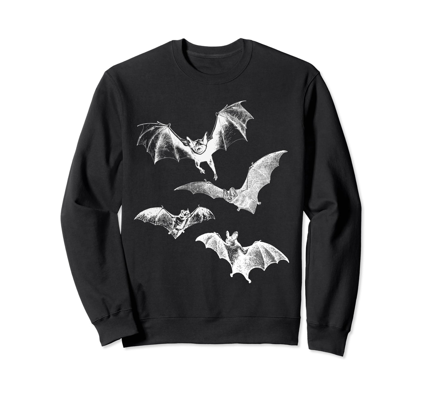 Grunge 90S Flying Bats Novelty Sweatshirt - Custom Art Print Men Women - T-Shirt, Sweatshirt, Hoodie