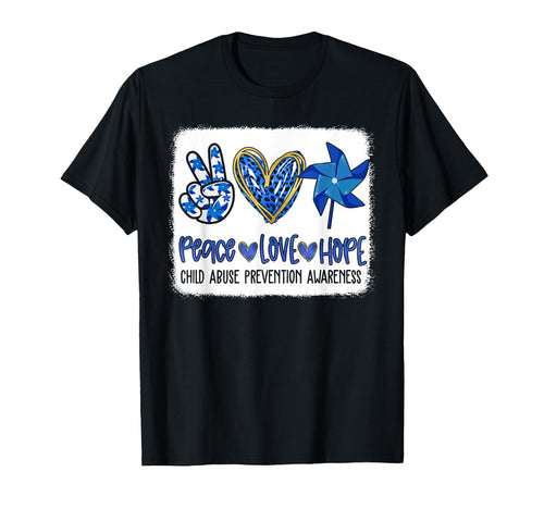 Peace Love Hope Pinwheel Blue Child T-Shirt - Streetwear Style Men Women - T-Shirt, Sweatshirt, Hoodie