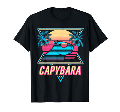 Capybara Capibara Sunglasses Vaporwave T-Shirt - Fun Novelty Design Unisex - T-Shirt, Sweatshirt, Hoodie