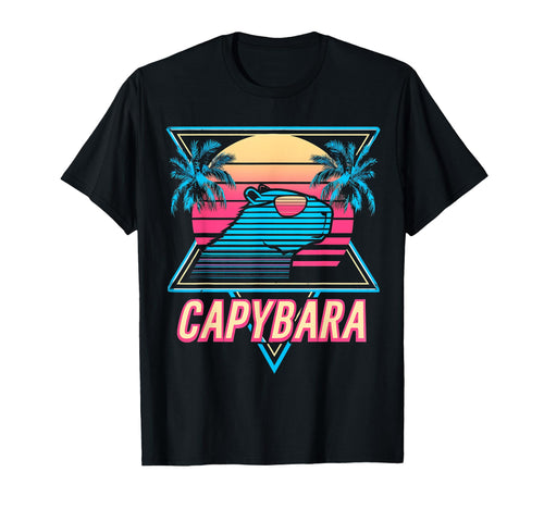 Capybara Capibara Sunglasses Vaporwave T-Shirt - Fun Novelty Design Unisex - T-Shirt, Sweatshirt, Hoodie