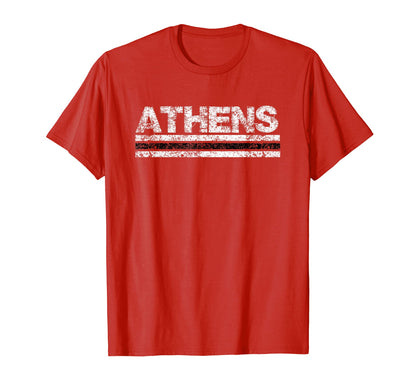 Athens Georgia Weathered Stripe T-Shirt - Unique Graphic for Adults - T-Shirt, Sweatshirt, Hoodie