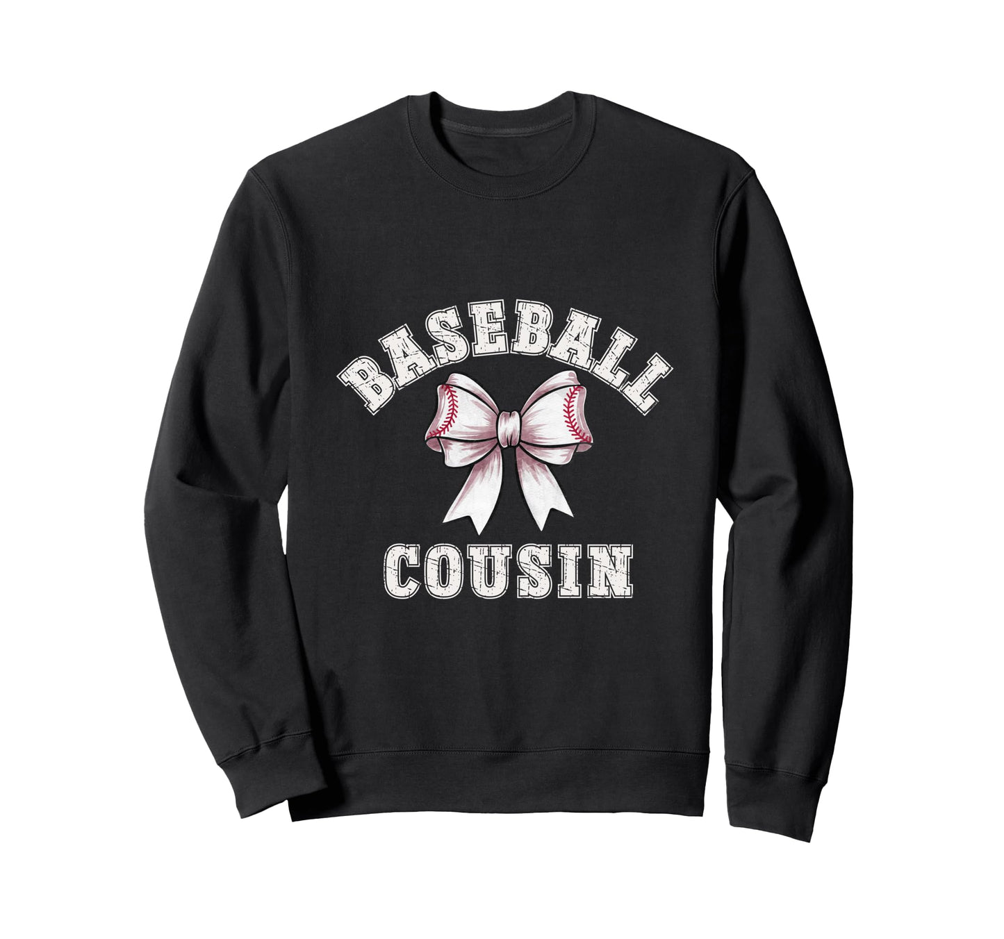 Coquette Baseball Cousin Bow Sweatshirt - Casual Everyday Wear Men Women - T-Shirt, Sweatshirt, Hoodie