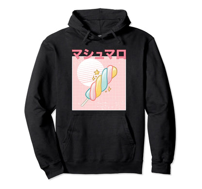 90S Anime Kawaii Japanese Marshmallow Hoodie - Minimalist Print Men Women - T-Shirt, Sweatshirt, Hoodie