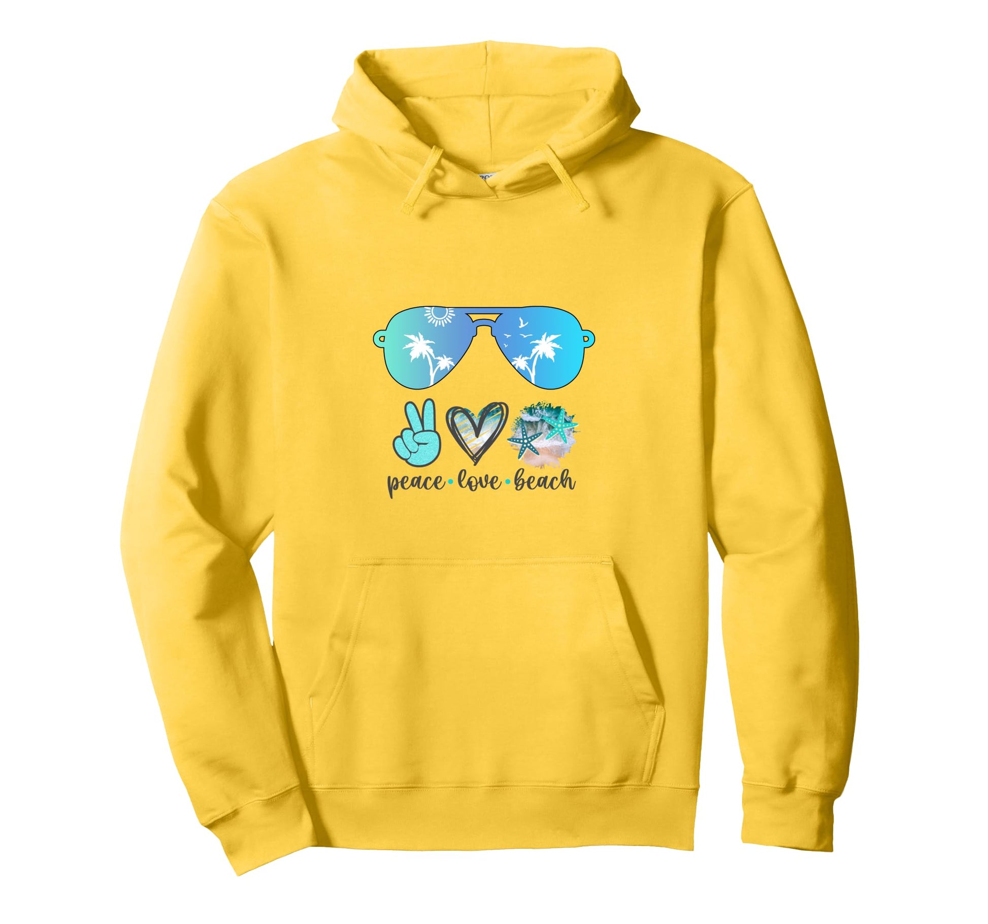 Summer Holiday Sunglasses Peace Love Hoodie - Aesthetic Graphic Unisex - T-Shirt, Sweatshirt, Hoodie