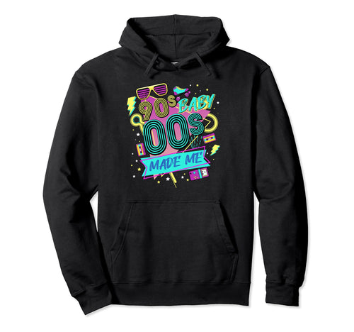 1990S 2000S Made Me Nostalgia Disco Hoodie - Graphic Print Men Women - T-Shirt, Sweatshirt, Hoodie
