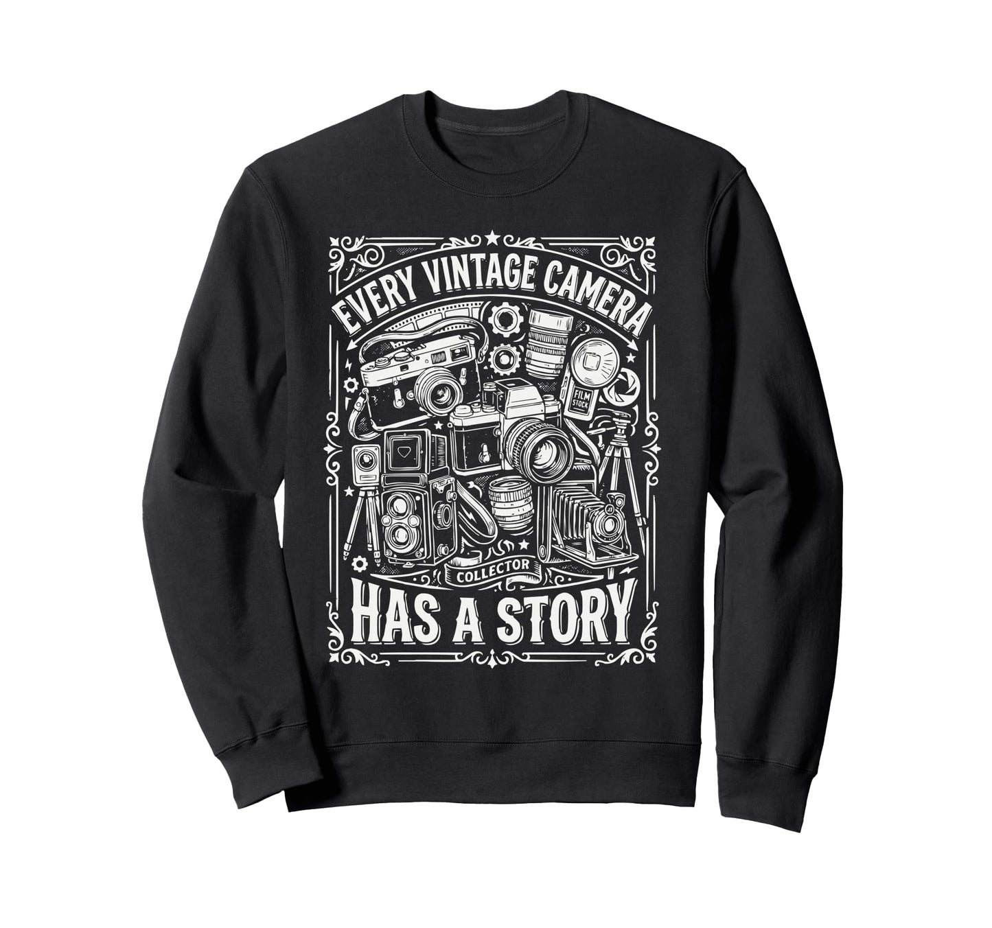 Camera Collector Photography Sweatshirt - Minimalist Print Unisex - T-Shirt, Sweatshirt, Hoodie
