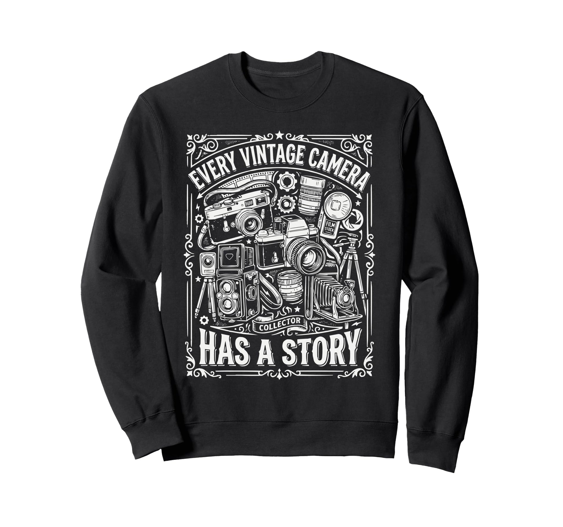 Camera Collector Photography Sweatshirt - Minimalist Print Unisex - T-Shirt, Sweatshirt, Hoodie