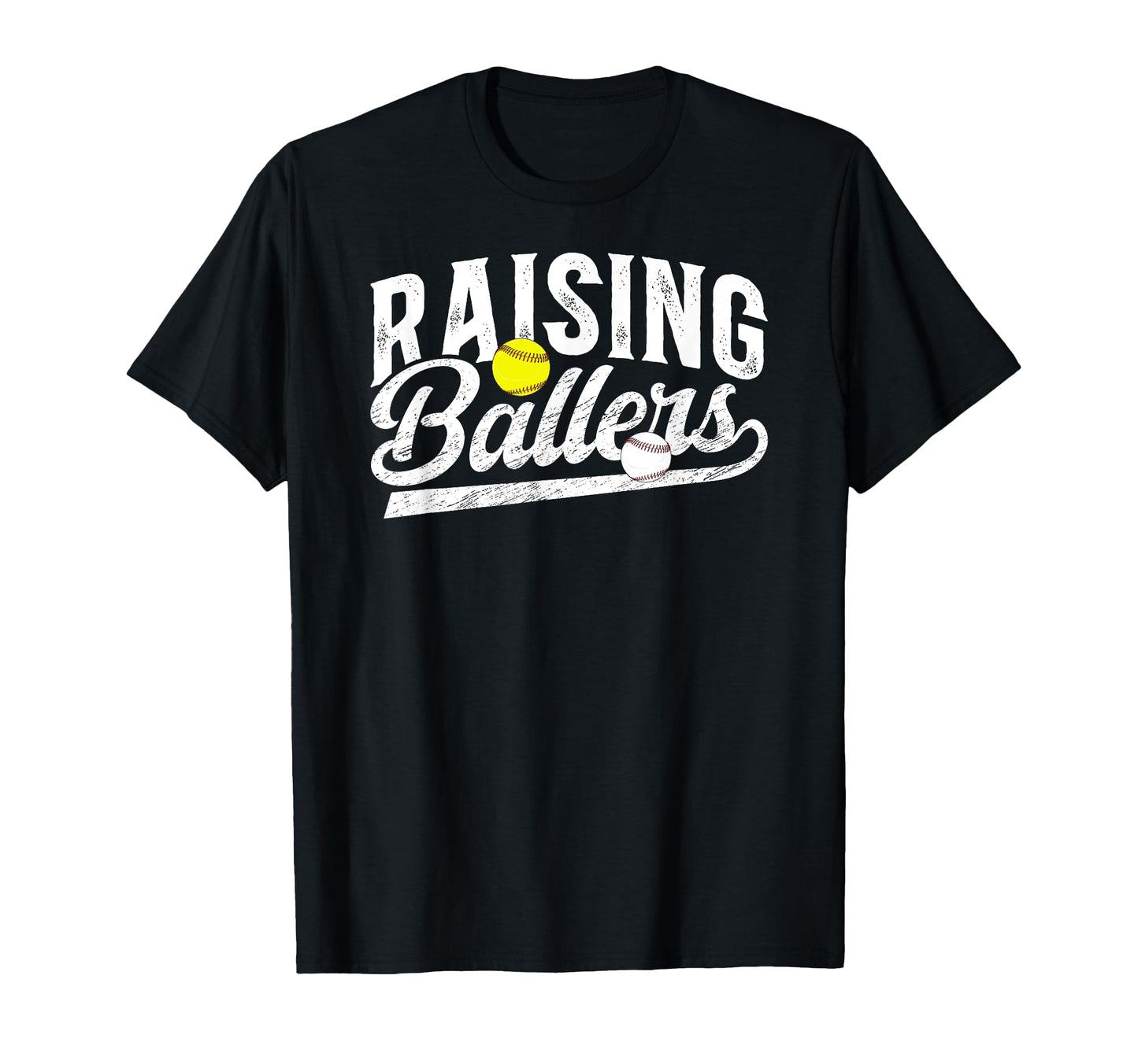 Raising Ballers Baseball Softball Dad T-Shirt - Custom Art Print Unisex - T-Shirt, Sweatshirt, Hoodie