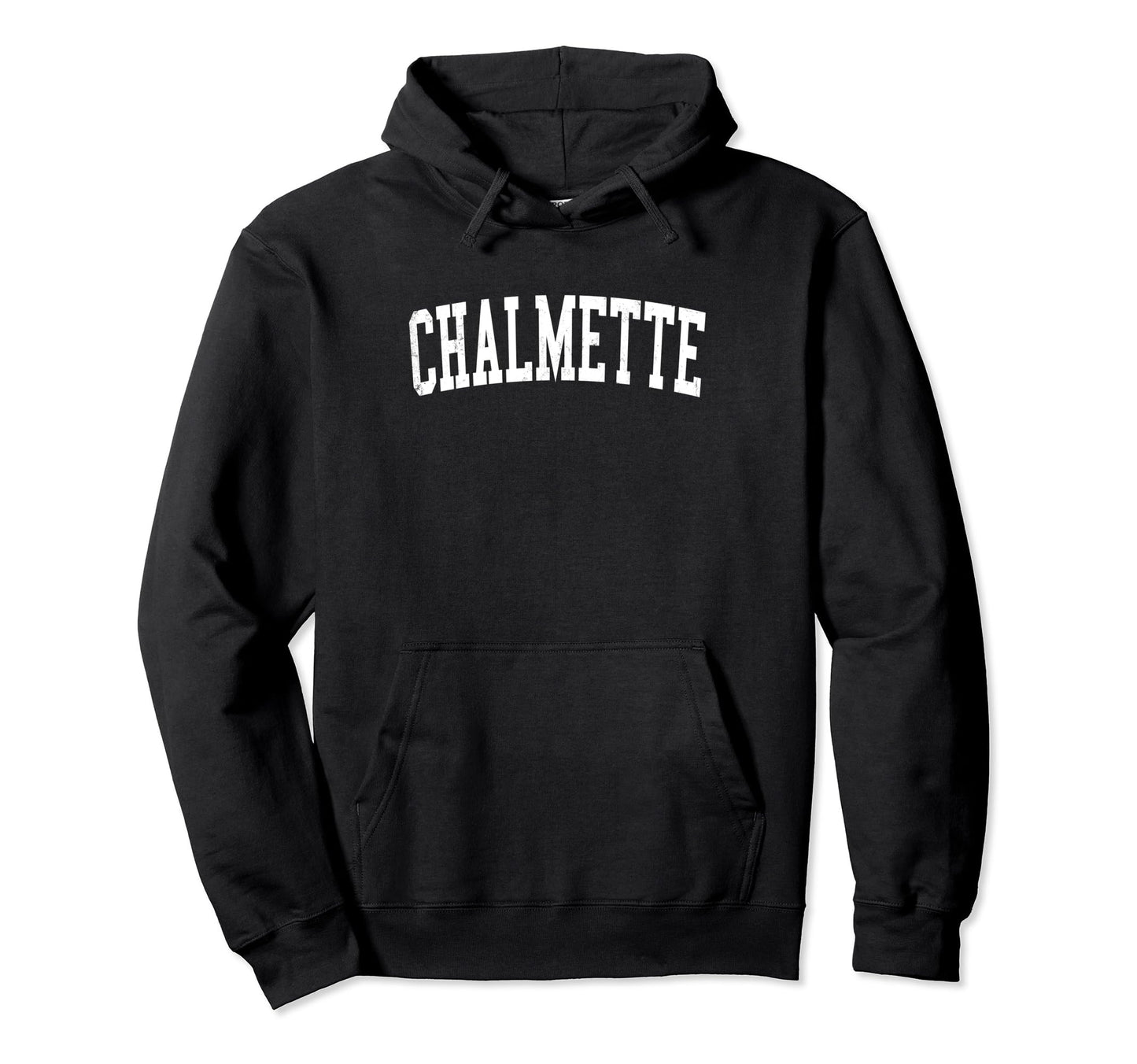 Chalmette La Distressed White Varsity Hoodie - Custom Art Print Men Women - T-Shirt, Sweatshirt, Hoodie