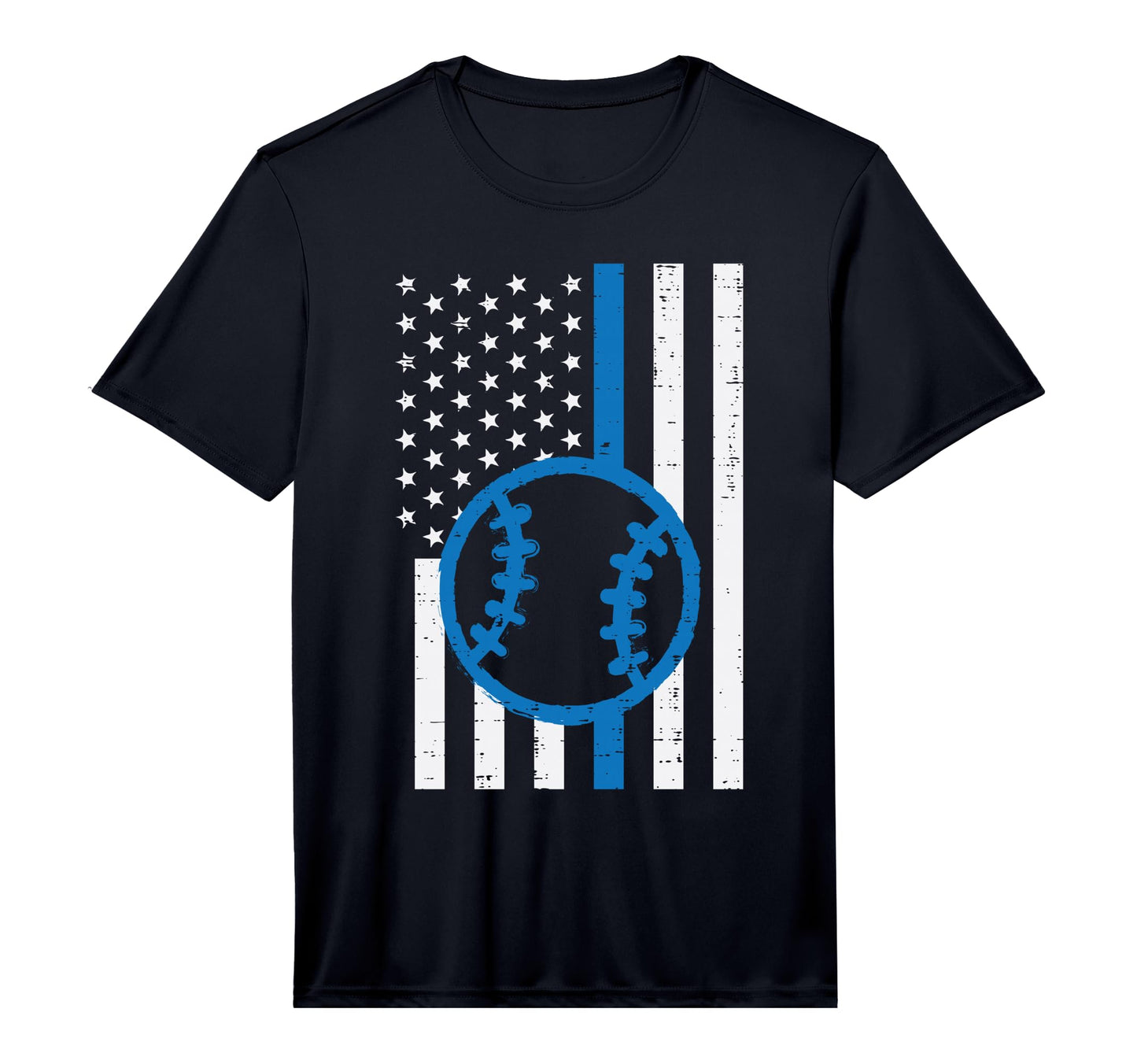 Us Flag Thin Blue Line Baseball T-Shirt - Streetwear Style Unisex - T-Shirt, Sweatshirt, Hoodie