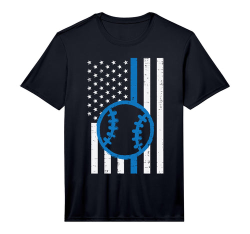 Us Flag Thin Blue Line Baseball T-Shirt - Streetwear Style Unisex - T-Shirt, Sweatshirt, Hoodie