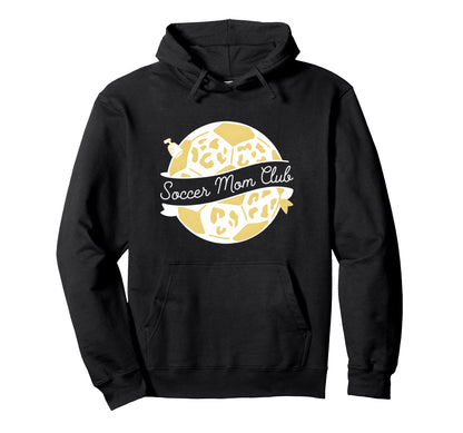 Soccer Mom Club Leopard Soccer Mom Hoodie - Minimalist Print Unisex - T-Shirt, Sweatshirt, Hoodie