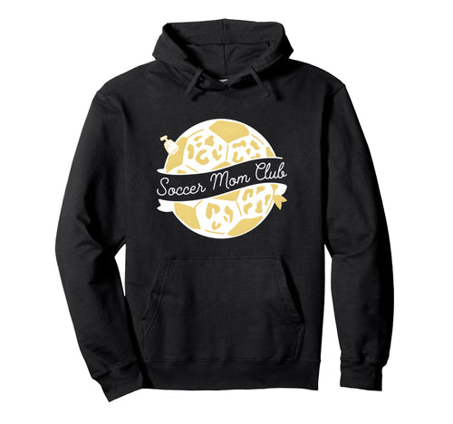 Soccer Mom Club Leopard Soccer Mom Hoodie - Minimalist Print Unisex - T-Shirt, Sweatshirt, Hoodie