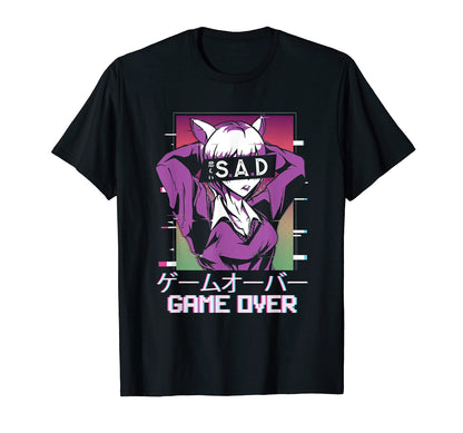 Game Is Over Japan Aesthetic Sad T-Shirt - Casual Everyday Wear for Adults - T-Shirt, Sweatshirt, Hoodie