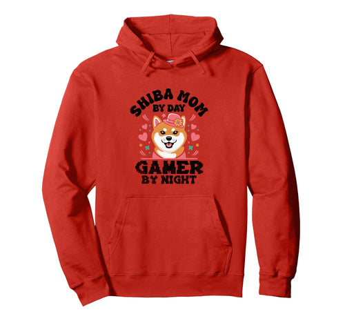 Shiba Mom Day Gamer Night Japanese Hoodie - Novelty Apparel for Adults - T-Shirt, Sweatshirt, Hoodie