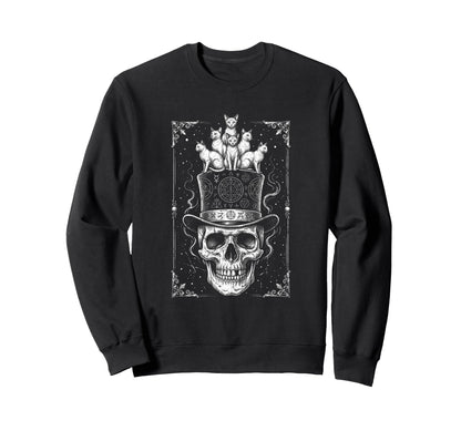 Skull Cat Skeleton Kitty Kitten Sweatshirt - Streetwear Style Unisex - T-Shirt, Sweatshirt, Hoodie