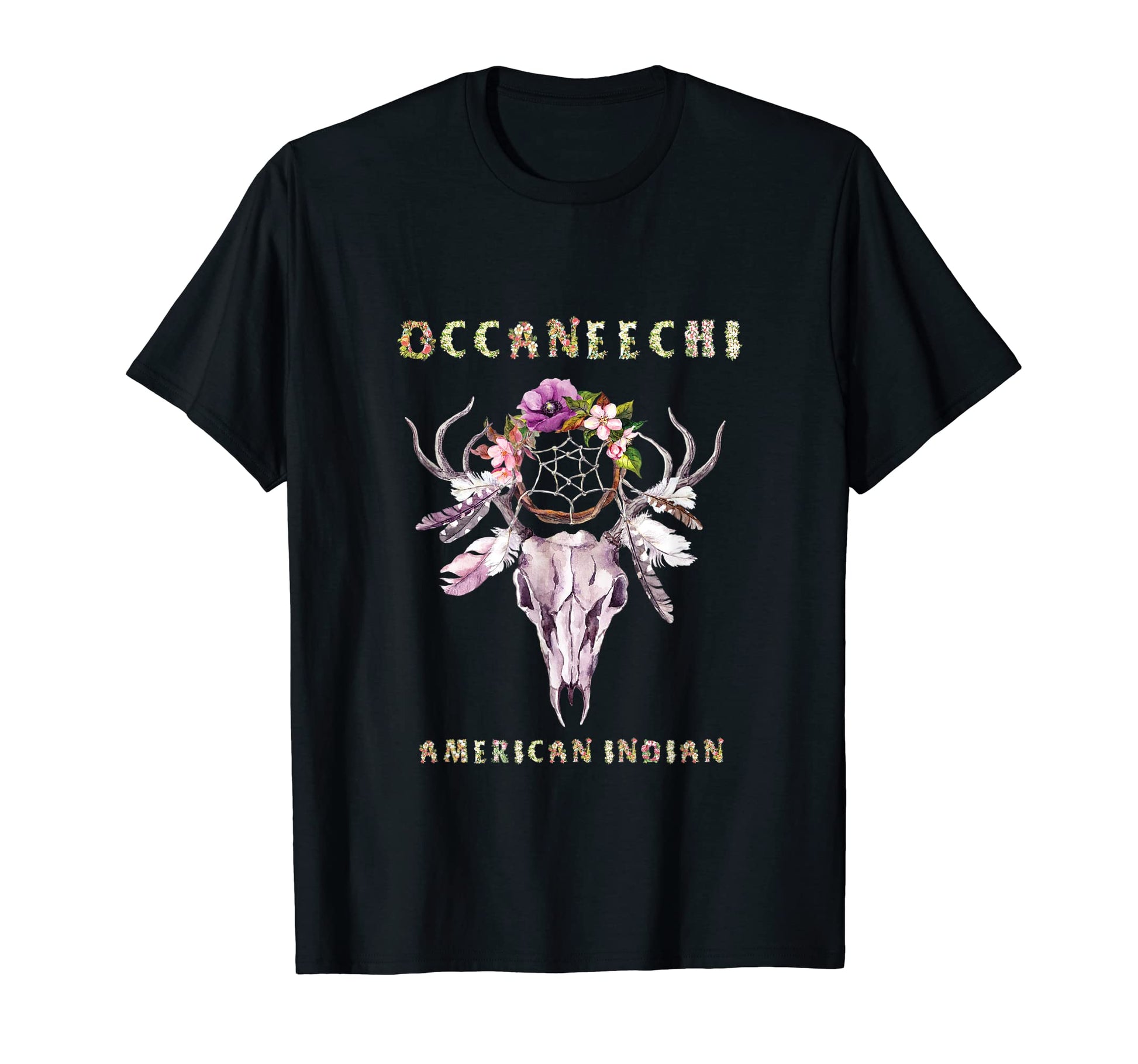 Occaneechi American Indian Tribe Boho T-Shirt - Custom Art Print Men Women - T-Shirt, Sweatshirt, Hoodie