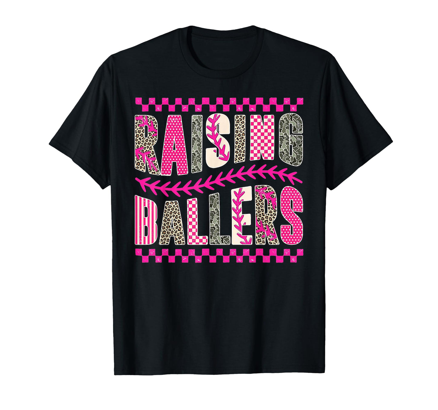 Raising Ballers Fun Sports Mom Baseball T-Shirt - Minimalist Print Unisex - T-Shirt, Sweatshirt, Hoodie