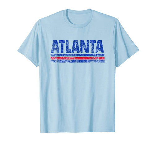 Atlanta Georgia Weathered Stripe T-Shirt - Fun Novelty Design Unisex - T-Shirt, Sweatshirt, Hoodie