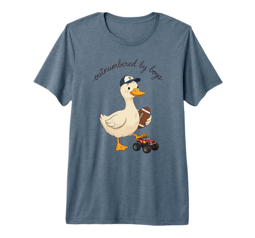 Outnumbered Football Duck Truck Mom T-Shirt - Custom Art Print Men Women - T-Shirt, Sweatshirt, Hoodie