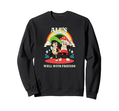 Wholesome Mushroom Bug Rainbow Cartoon Sweatshirt - Graphic Print Unisex - T-Shirt, Sweatshirt, Hoodie
