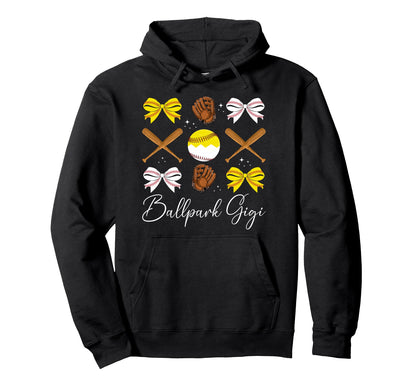 Ballpark Gigi Coquette Softball Baseball Hoodie - Aesthetic Graphic Unisex - T-Shirt, Sweatshirt, Hoodie