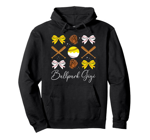 Ballpark Gigi Coquette Softball Baseball Hoodie - Aesthetic Graphic Unisex - T-Shirt, Sweatshirt, Hoodie
