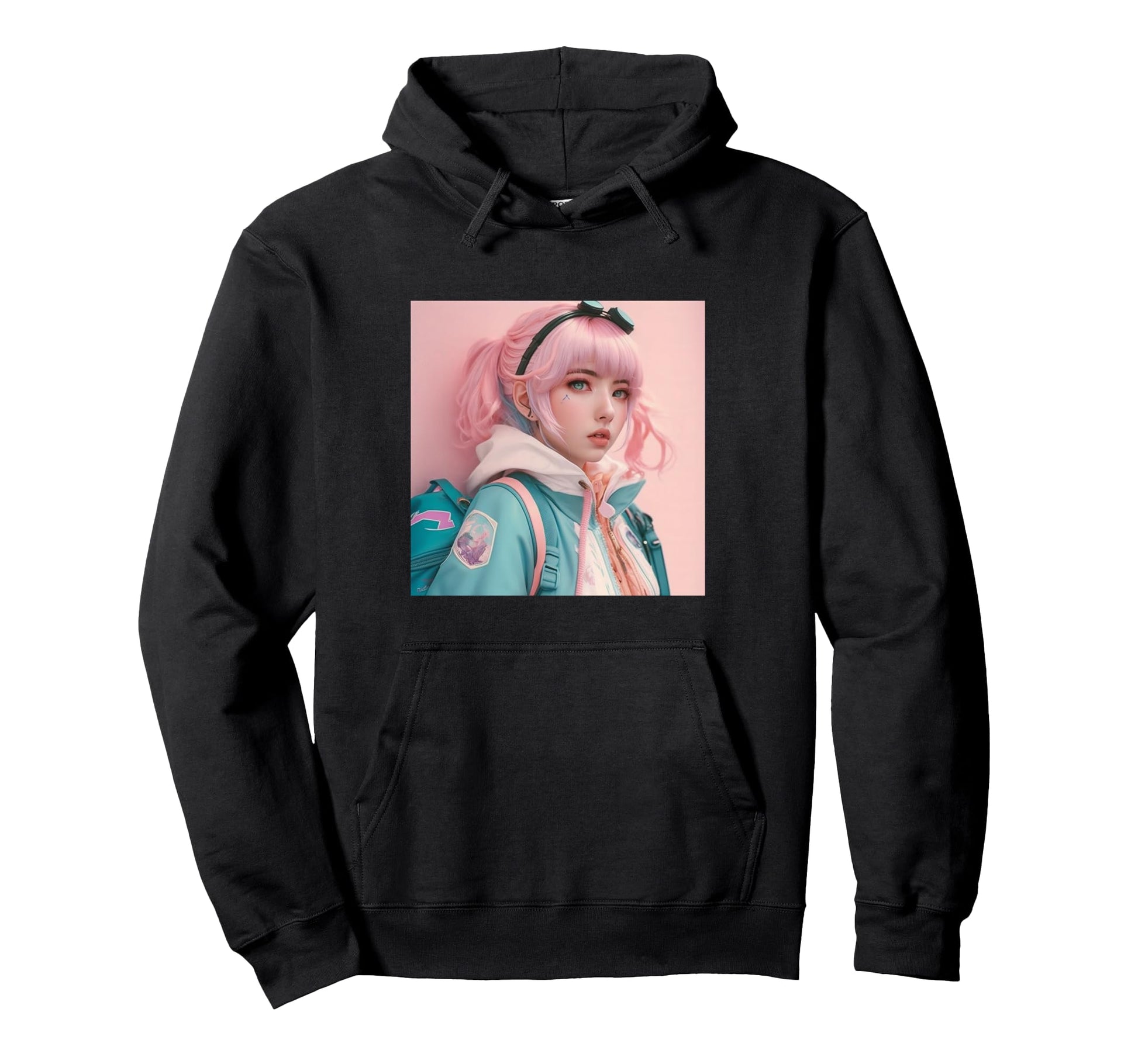 Japanese Vaporwave Anime Hoodie - Graphic Print Unisex - T-Shirt, Sweatshirt, Hoodie