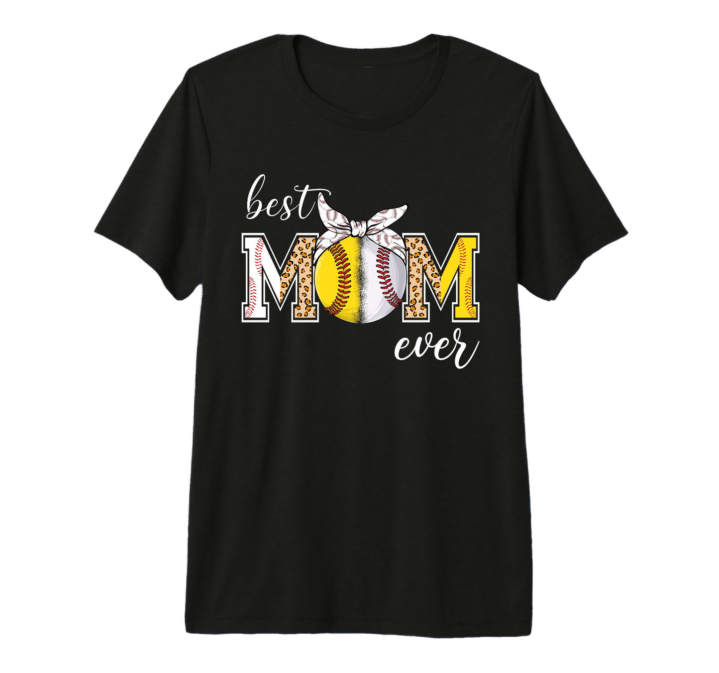 Best Softball Mom Baseball Mom Ever T-Shirt - Custom Art Print Men Women - T-Shirt, Sweatshirt, Hoodie