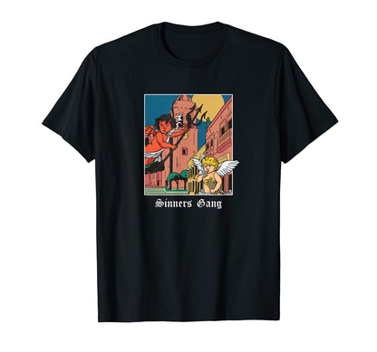 90S Sad E Aesthetic Sinners Gang T-Shirt - Fun Novelty Design Men Women - T-Shirt, Sweatshirt, Hoodie