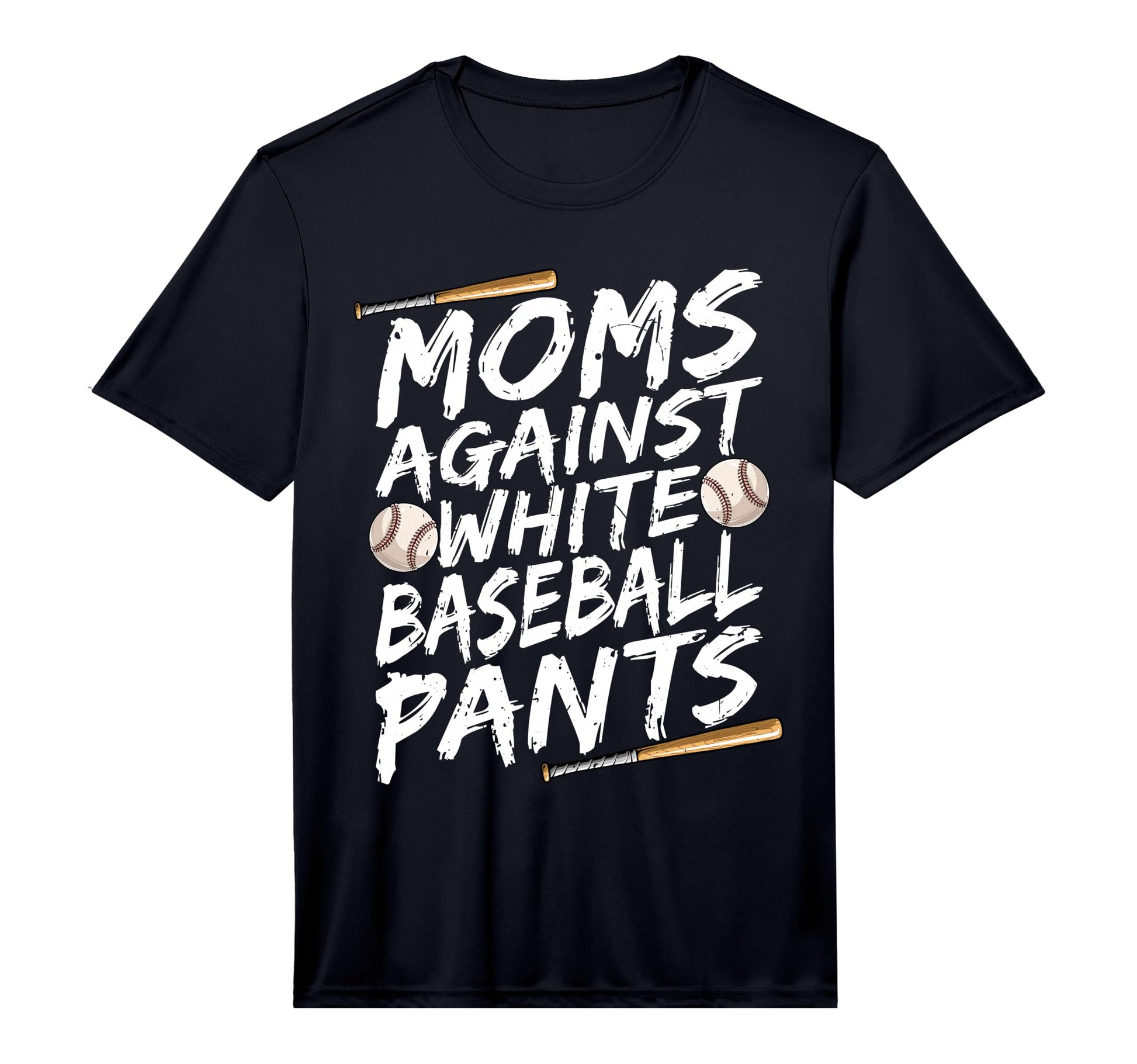 Mens Mom Against White Baseball Pants T-Shirt - Unique Graphic for Adults - T-Shirt, Sweatshirt, Hoodie