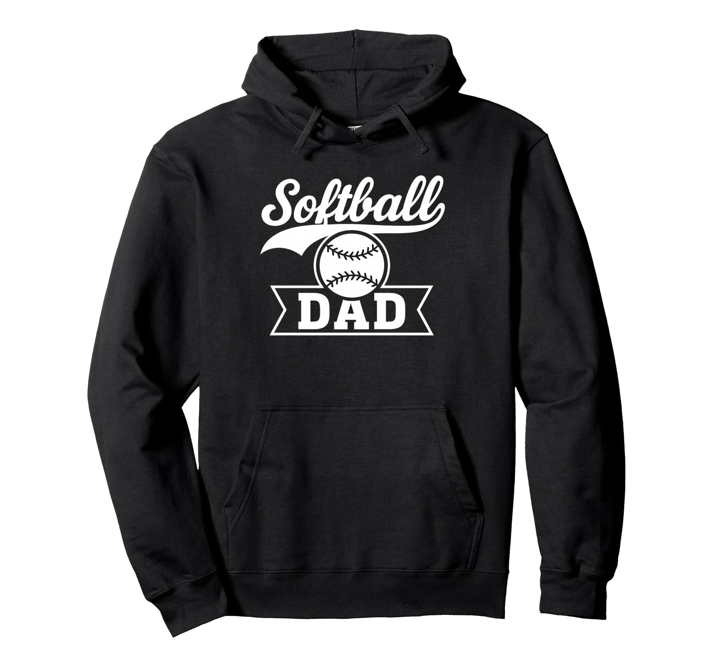 Softball Dad Minimalist Proud Father Hoodie - Custom Art Print for Adults - T-Shirt, Sweatshirt, Hoodie