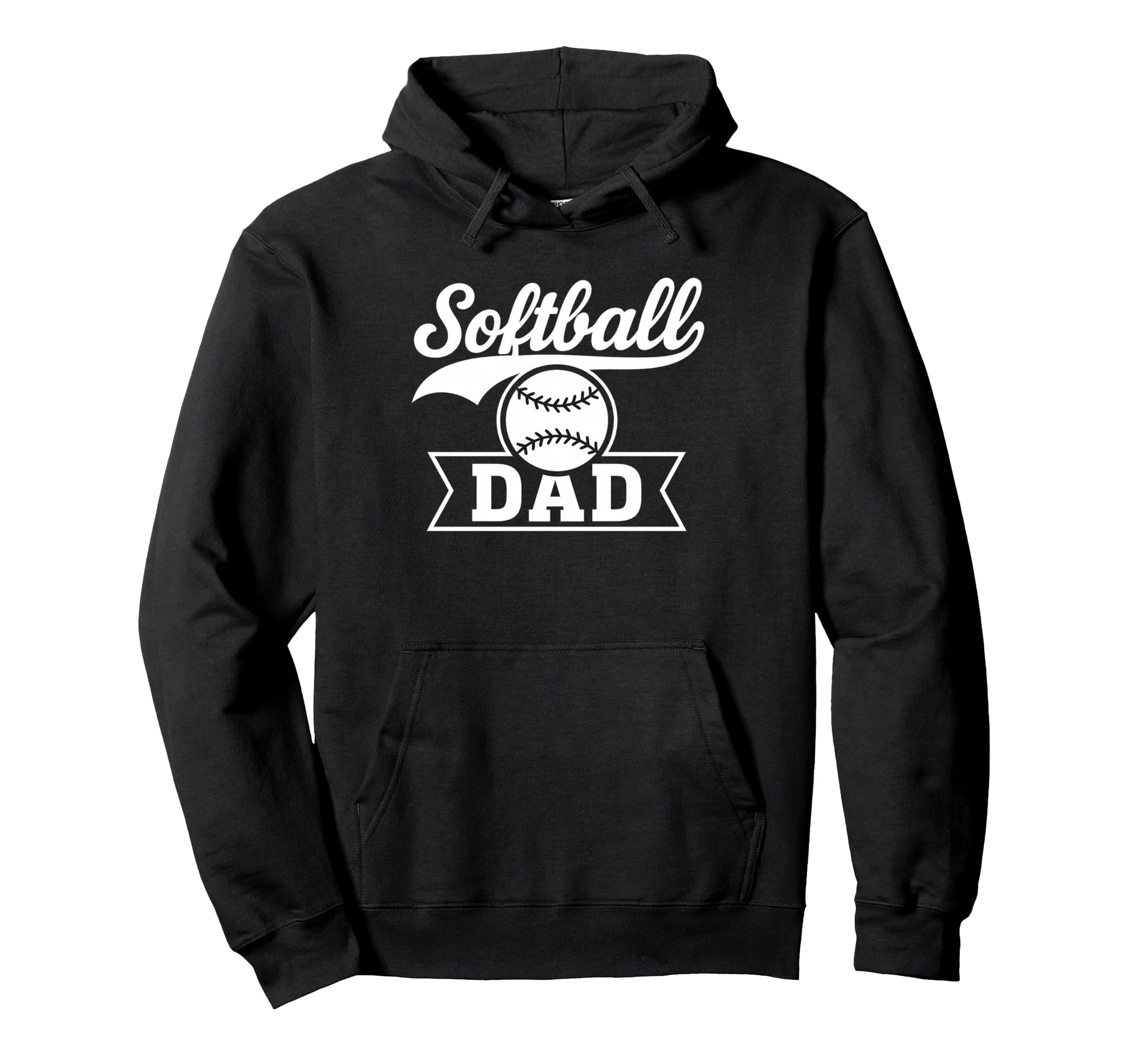 Softball Dad Minimalist Proud Father Hoodie - Custom Art Print for Adults - T-Shirt, Sweatshirt, Hoodie