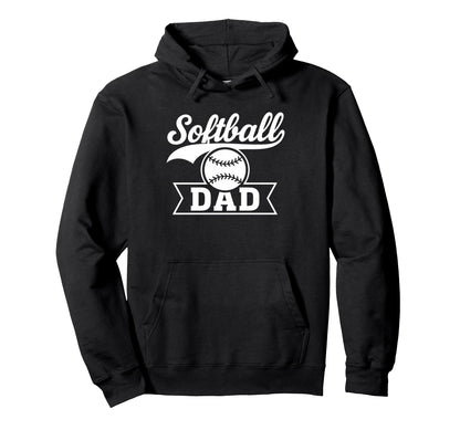 Softball Dad Minimalist Proud Father Hoodie - Custom Art Print for Adults - T-Shirt, Sweatshirt, Hoodie