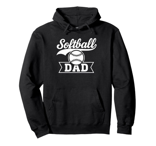 Softball Dad Minimalist Proud Father Hoodie - Custom Art Print for Adults - T-Shirt, Sweatshirt, Hoodie