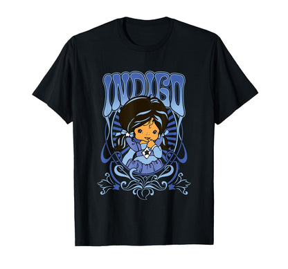 Rainbow Brite Indigo Nouveau Portrait T-Shirt - Graphic Print for Adults - T-Shirt, Sweatshirt, Hoodie