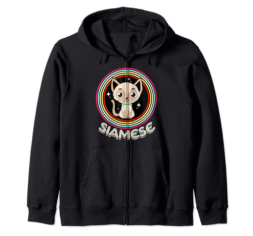 Siamese Cat Gifts Thai Cat Owners Hoodie - Trendy Graphic for Adults - T-Shirt, Sweatshirt, Hoodie