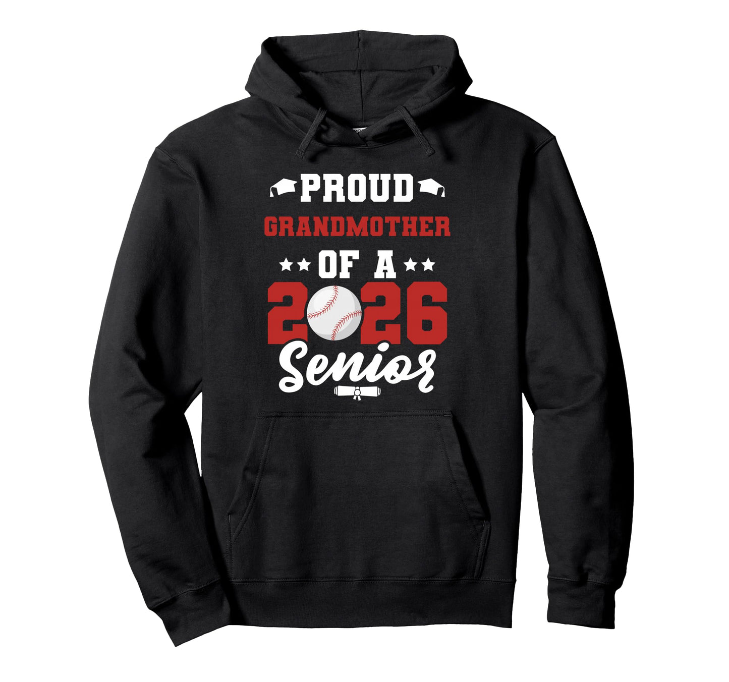 Class 2026 Senior Year Baseball Hoodie - Fun Novelty Design for Adults - T-Shirt, Sweatshirt, Hoodie