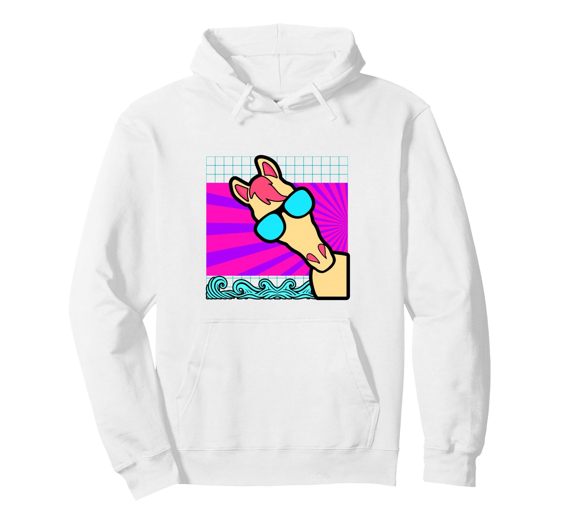 Aesthetic Vaporwave Outfits Horse Hoodie - Custom Art Print Unisex - T-Shirt, Sweatshirt, Hoodie