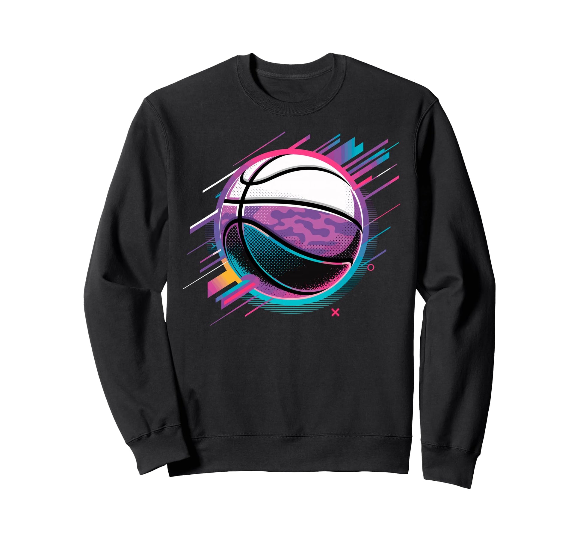 Colorful Basketball Ball Basketball Sweatshirt - Novelty Apparel Unisex - T-Shirt, Sweatshirt, Hoodie