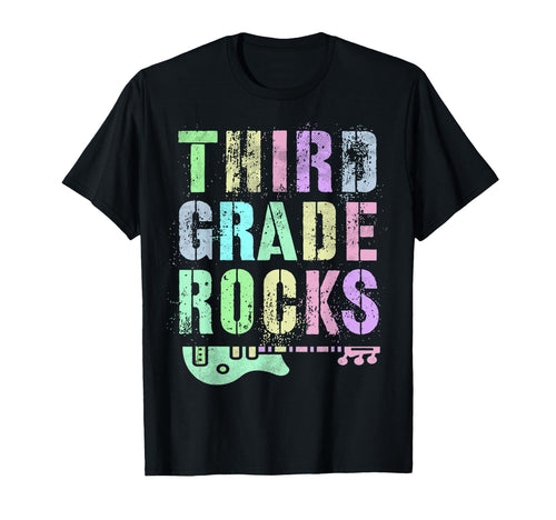 Third Grade Rocks Student Rockstar T-Shirt - Aesthetic Graphic for Adults - T-Shirt, Sweatshirt, Hoodie