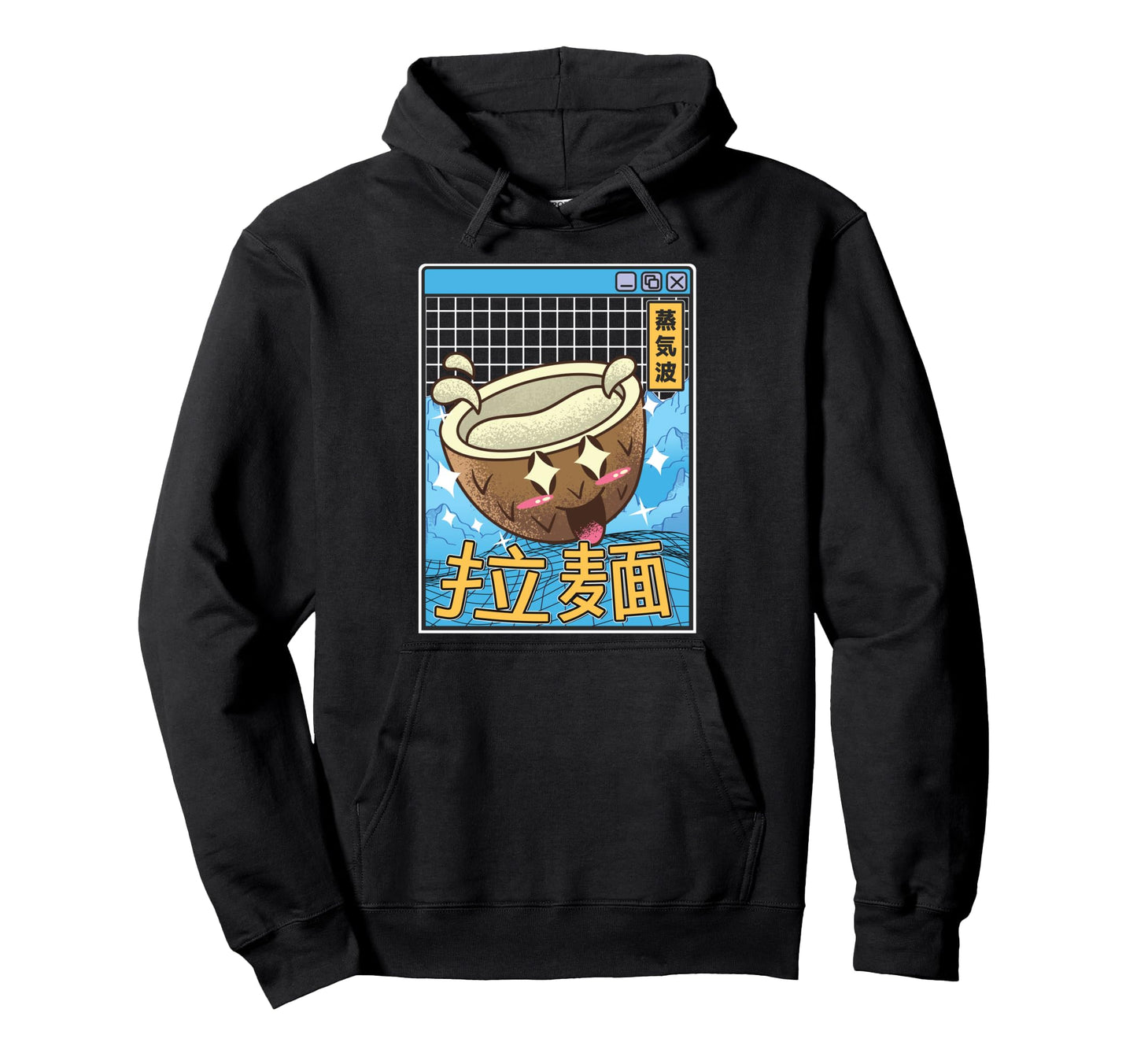 Coconut Kawaii Grid Vaporwave Hoodie - Aesthetic Graphic Men Women - T-Shirt, Sweatshirt, Hoodie