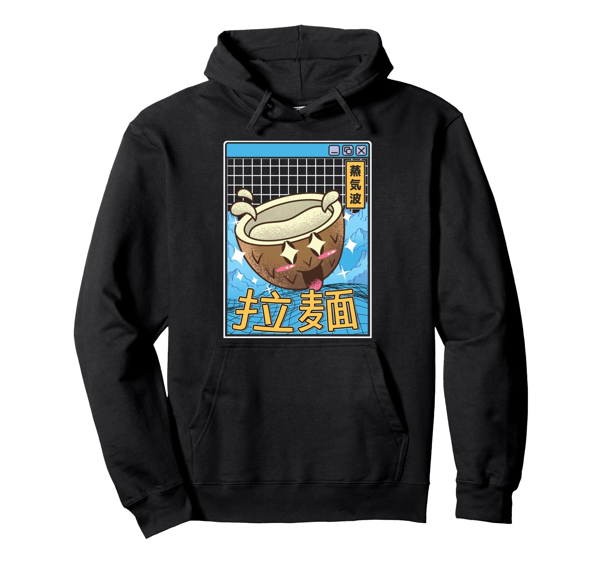 Coconut Kawaii Grid Vaporwave Hoodie - Aesthetic Graphic Men Women - T-Shirt, Sweatshirt, Hoodie