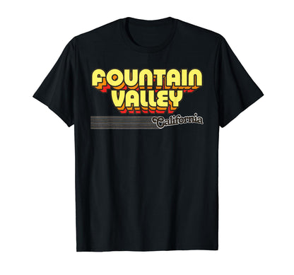 Fountain Valley California Stripes T-Shirt - Unique Graphic Unisex - T-Shirt, Sweatshirt, Hoodie