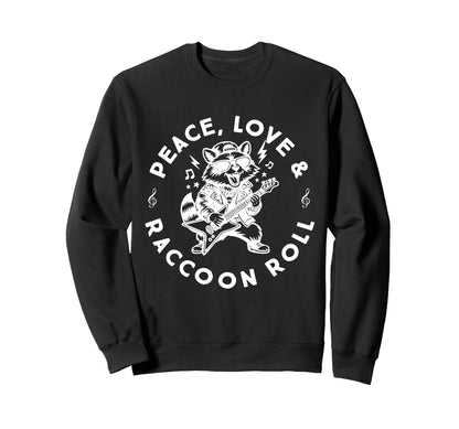 Raccoon Rock And Roll Music Raccoon Sweatshirt - Trendy Graphic Men Women - T-Shirt, Sweatshirt, Hoodie