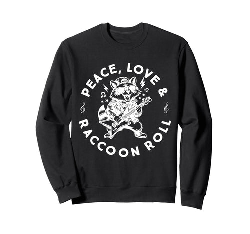 Raccoon Rock And Roll Music Raccoon Sweatshirt - Trendy Graphic Men Women - T-Shirt, Sweatshirt, Hoodie