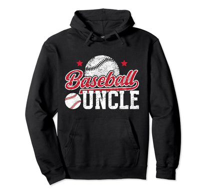 Baseball Uncle Best Uncle Baseball Hoodie - Unique Graphic Men Women - T-Shirt, Sweatshirt, Hoodie